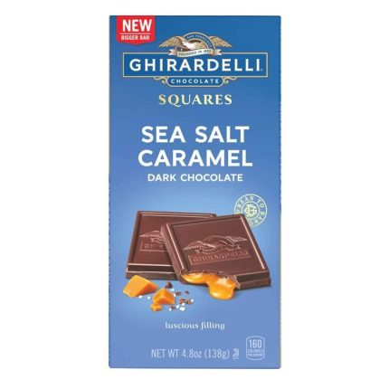 Ghirardellis Squares Dark Chocolate with Sea Salt Caramel