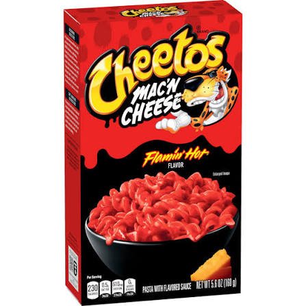 cheetosmnc Cheetos Flamin' Hot Mac 'n Cheese Pasta 160g box